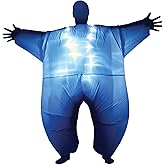 Blue Light-Up Inflatable Megamorph Blow Up Costume - One Size fits Most