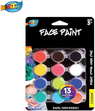 Artoys Kinderschminke Set Face Paint Waschbar Gesichtsfarben Ungiftig Sicher Kinder Schminkfarbe Fur Gesichtsfarbe Korperfarben Halloween Karneval Weihnachten Partys Make Up Bodypainting Facepainting Amazon De Kuche Haushalt