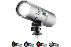 K&F CONCEPT SP25C RGB Flashlight for Photography, 4500mAh Aluminum Alloy Studio Video Light, 25W Rechargeable LED Light, 4 Co