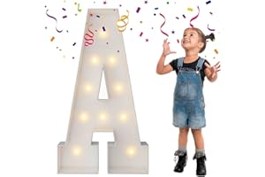 MERRY MOSAICS 3FT Marquee Light Up Letters, Large Marquee Letters, Mosaic Balloon Frame Letter Big Letter For Engagement Wedding Decorations Birthday Party Backdrop Decor, Balloon Arch Kit Letter A