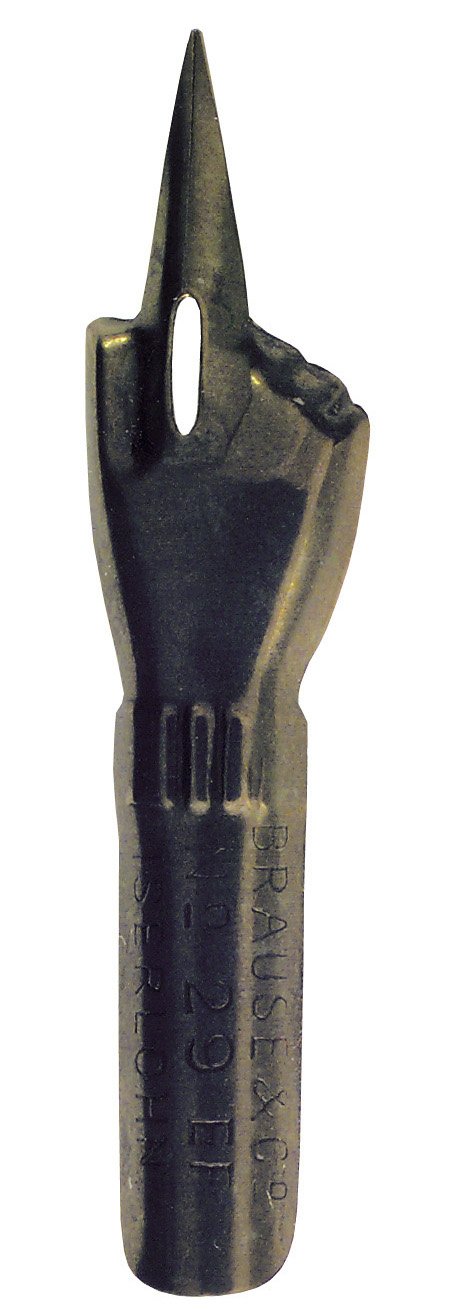 Brause 150029B - Writing nibs for mixed nib holders - Box of 15 Index nibs - Made in Germany - Calligraphy, Writing, Art tools - Decorative bronze nibs