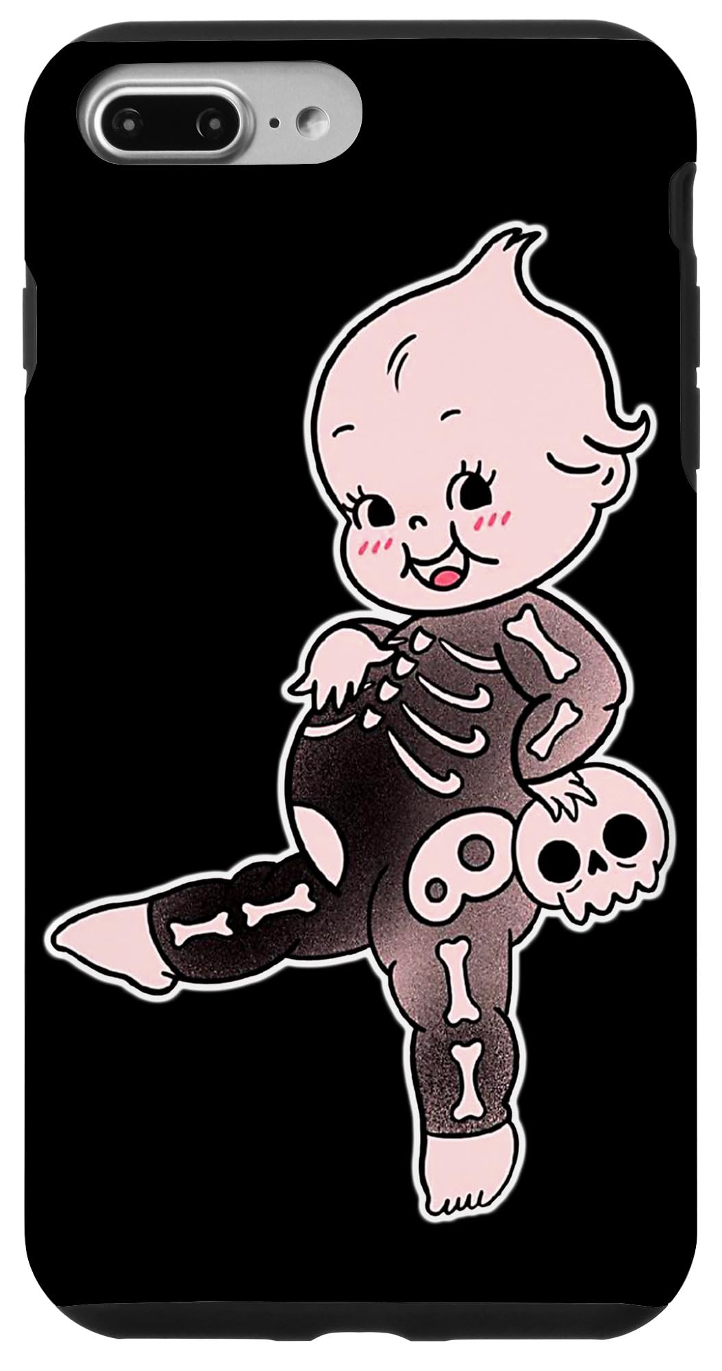 Kewpie Baby Skeleton Skull Halloween Spooky Case for iPhone 7 Plus/8 Plus