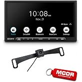 Sony XAV-AX3700 6.95" Media Receiver with Apple CarPlay, Android Auto, WebLink Cast + Backup Camera Bundle