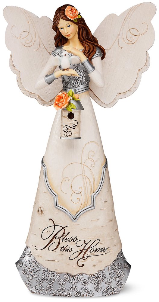 Elements Bless This Home Angel Figurine by Pavilion, 12Inch, Holding