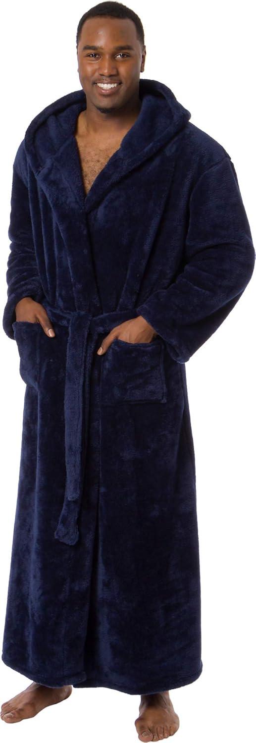 ross michaels mens hooded robe