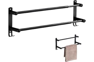 Towel Holder, Double Telescopic Adjustable 16.9-29.9 Inch, SUS304 Stainless Steel, No Drill Installation, Heavy Duty for Bath