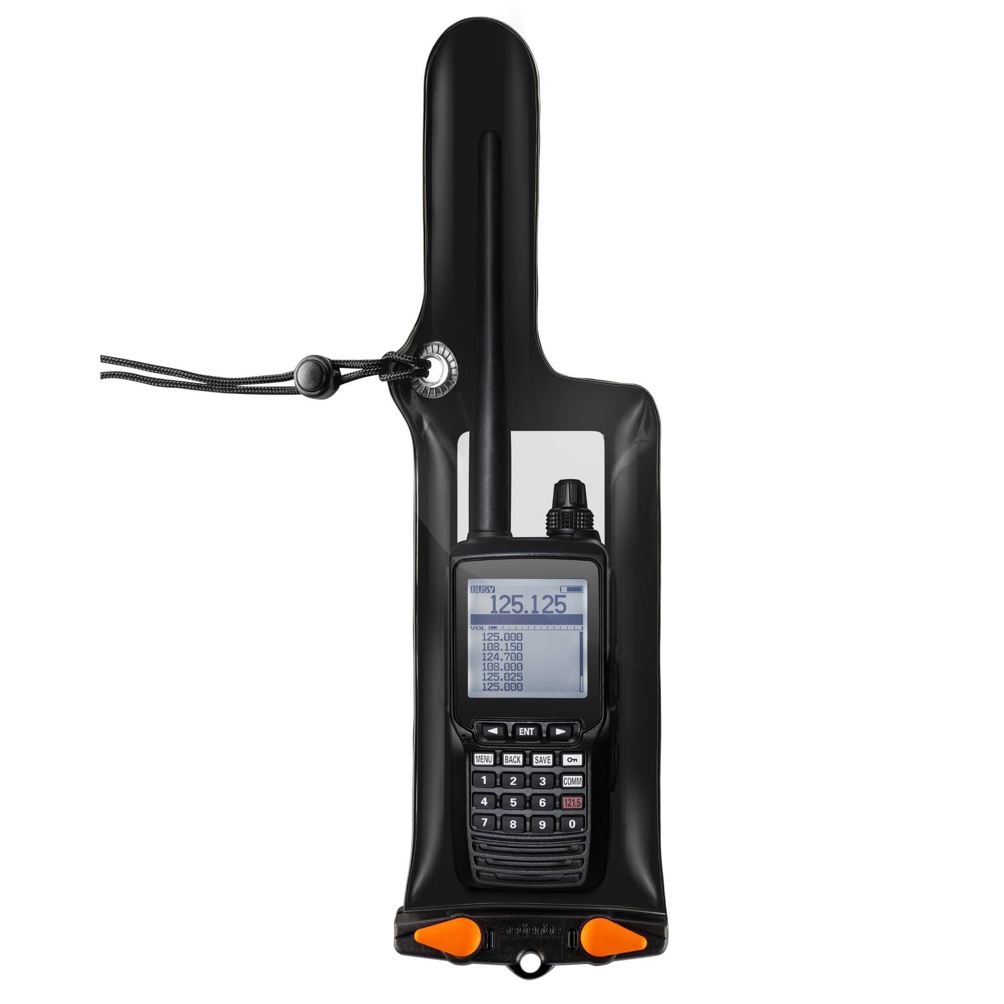 Aquapac Classic Waterproof VHF Radio Case - Large - Plastic Carry Case for Swimming Surfing, Kayaking - Waterproof Cover for Walkie Talkies - Protective & Portable