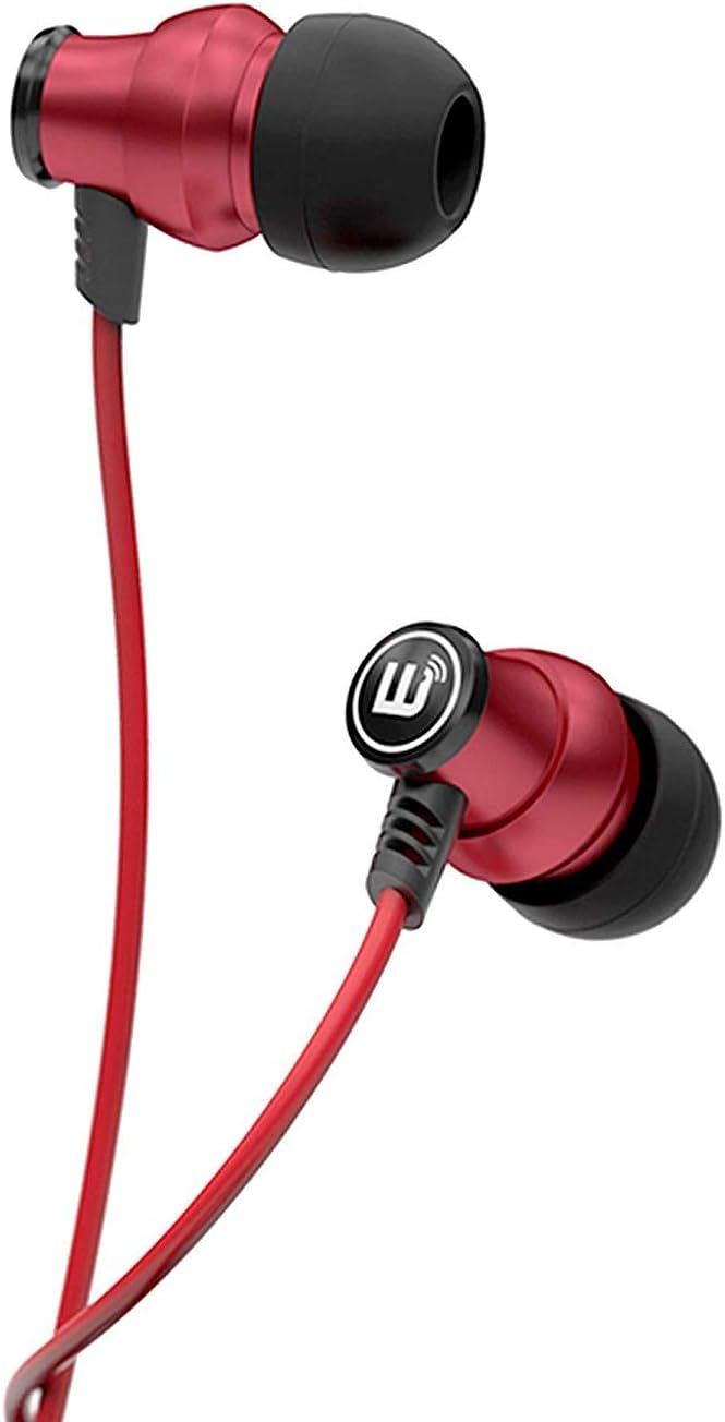 Brainwavz Delta in Ear Earbuds Noise Isolating Earphones Remote & Mic Headset Stereo Headphones Android & Apple - Red