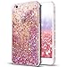 iPhone 7 Plus Case,ikasus iPhone 7 Plus [Liquid Glitter] Case,[Red] Crystal Clear Hard PC Quicksand Bling Glitter Sparkle Diamonds Floating Flowing Cover Liquid Case for Apple iPhone 7 Plus 5.5