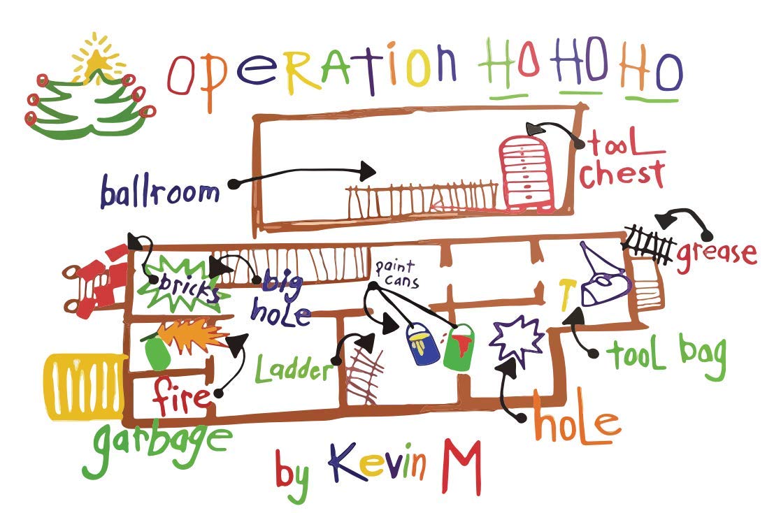 OCMM Home Alone 2 Operation Ho Ho Ho Battle Plan By Kevin McCallister A3 Size Wall Poster Movie Film Prop Replica
