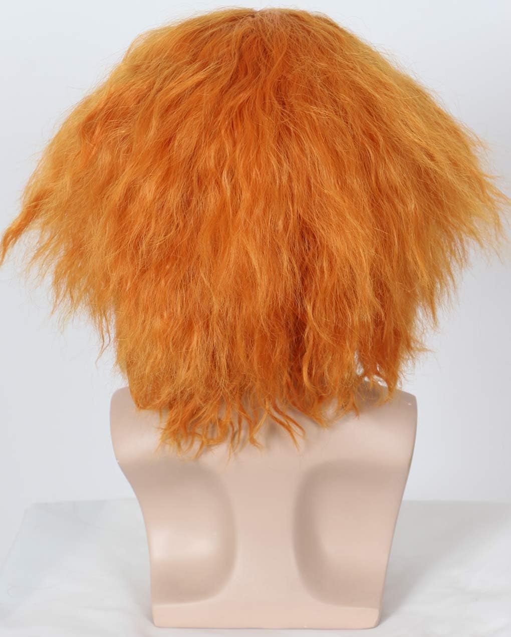 Linfairy Short Orange Wig Halloween Cosplay Costume Curly Wig for Women - Image 5