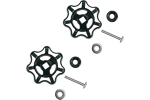 VIDABTE Outdoor Faucet Handle,Hose Bibb Round Wheel Handle for Danco 10006 10006P,Outdoor Water Spigot with Universal Design Adapter and Screws,Water Spigot Hose Bibb Round Wheel Replacement (2 Set)