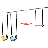 Adventure Line- Swing, 2 Soft Swings, 1 Super Twister, and 1 Sturdy Metal Monkey Bar