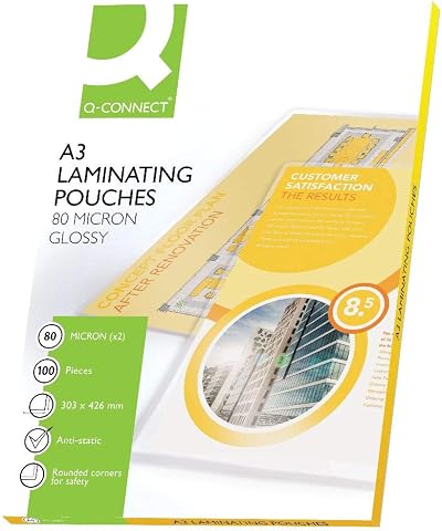 Q-Connect A3 Laminating Pouch 80 Micron Pack of 100 KF04122