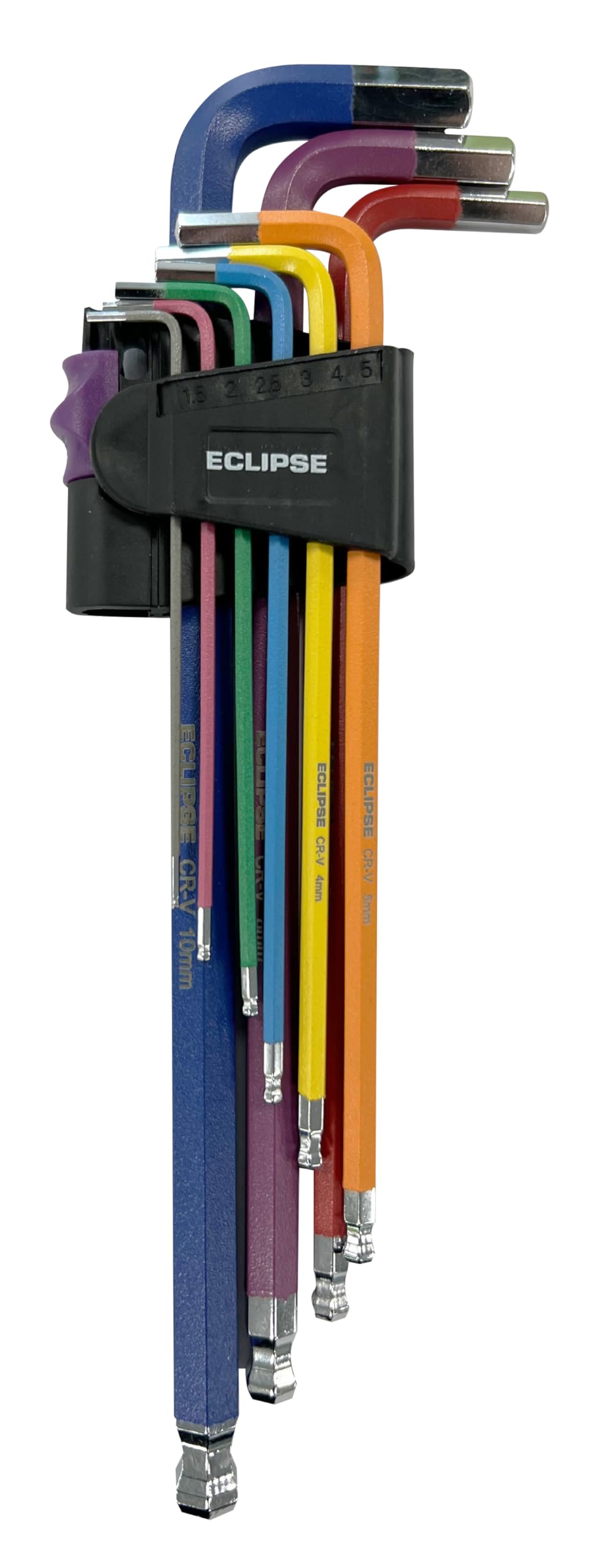Eclipse Professional Tools EHK9PS-L 9 Piece Extra Long Colour Coded Hex Key Set