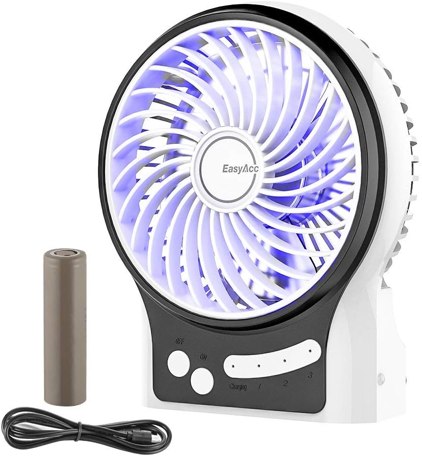 Battery Fan, EasyAcc Rechargeable Fan Portable Handheld Personal Mini