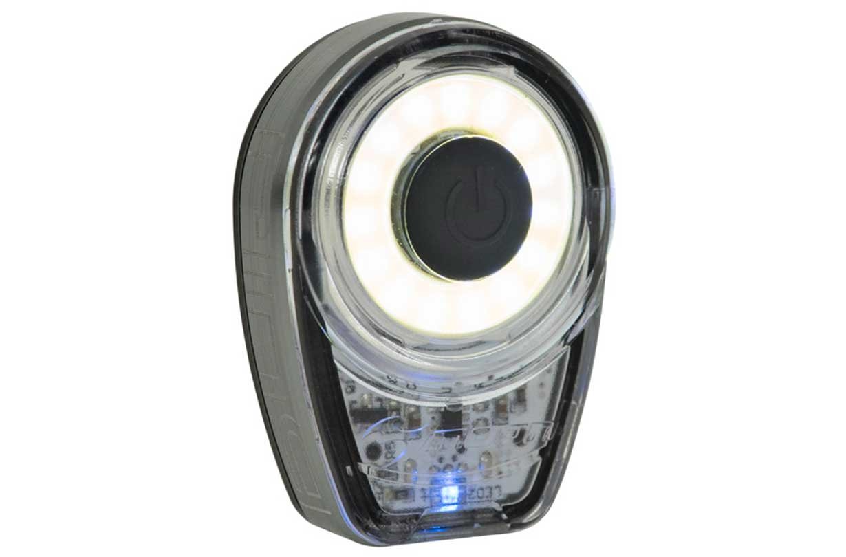 Moon - Ring Rechargeable Handlebar Mounted Front Bike Light 100 Max Lumens, Daytime Mode, 23 Hours Max Runtime