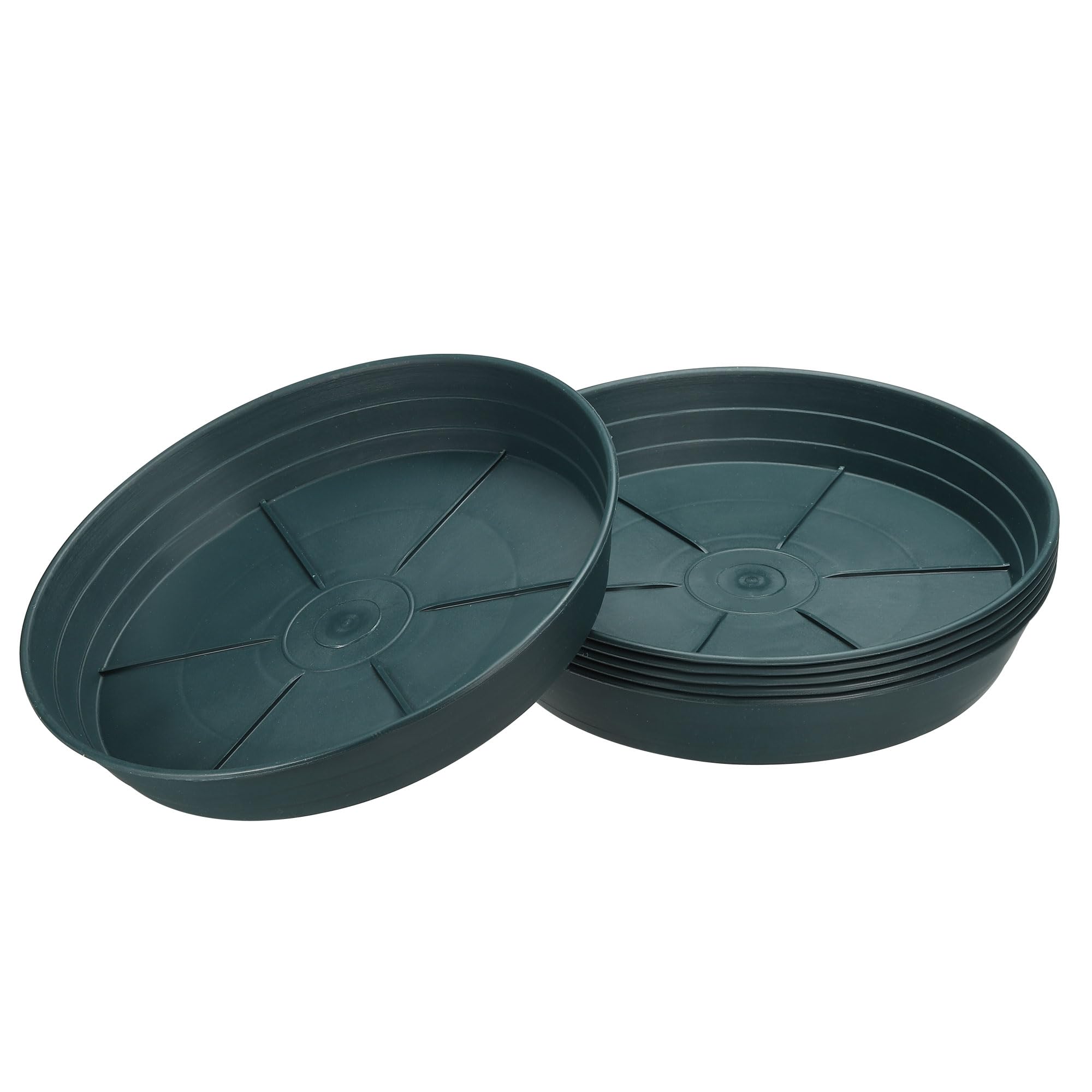 M METERXITY 6 Pack Planter Saucers - Plastic Plant Tray Flowerpot Drip Trays Round Apply to Outdoor/Garden (8.7 Inch/ 22cm, Cyan)