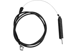 Akozon Clutch Cable, 408319 435110 532408319 532435110 Deck Engagement Cable ABS Metal Black Replacement For Lawn Tractor Mod