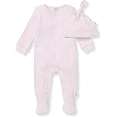 Burt's Bees Baby Baby Girls Romper - 100% Organic Cotton, One-Piece Shortall Girl Outfit for Sizes Newborn to 24 Months