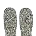 Dachstein Woolwear 4 Ply Extreme Warm 100% Austrian Boiled Wool Alpine Mittens in Natural Grey (7.5)