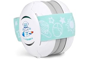 LYSIAN Aqua Baby Ear Muffs Noise Cancelling Headphone for Infants with Elastic Headband