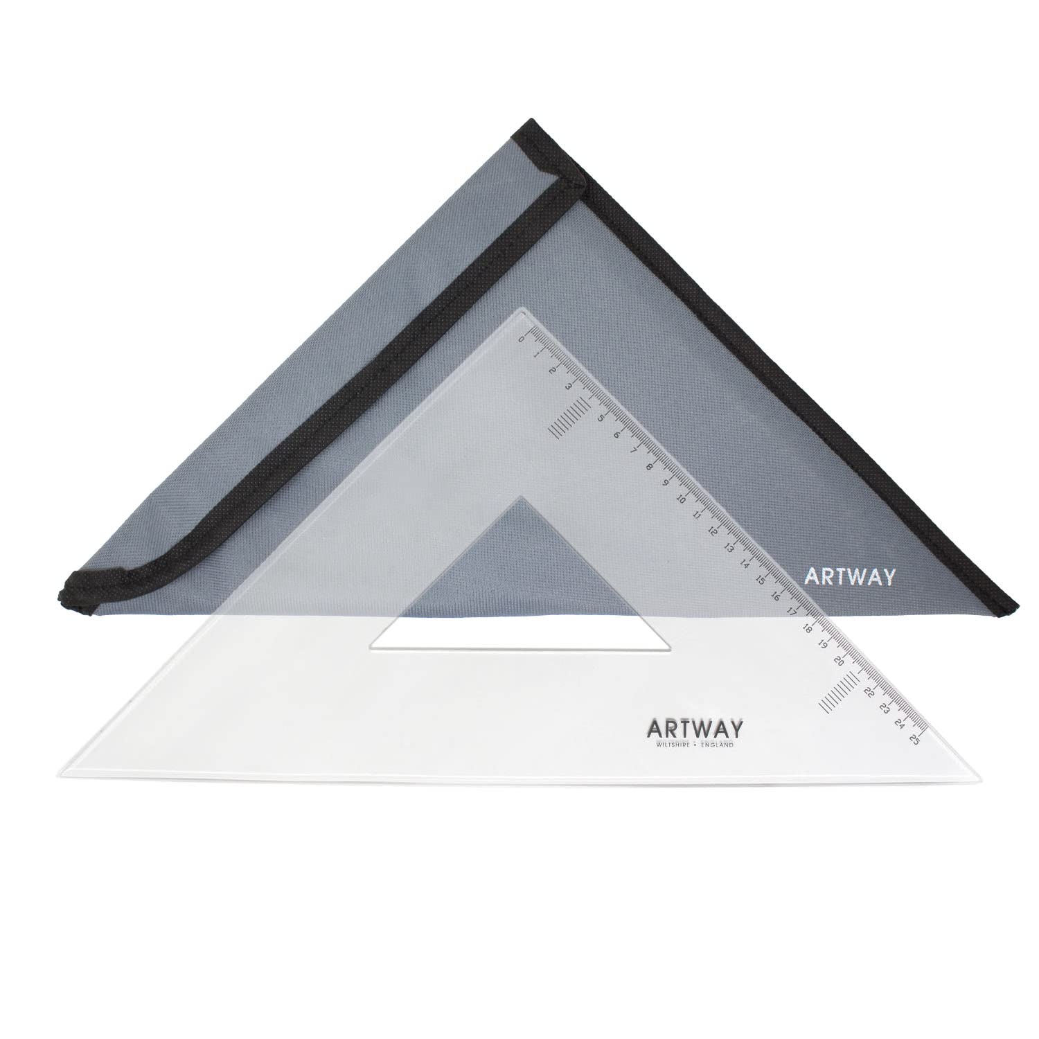 Artway Professional Acrylic Set Square - 45 degree - 30cm