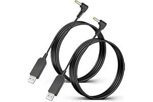 Anina 2pcs USB Power Supply Charger Cable Compatible with Yaesu Radio Walkie Talkie FT-60 FT-60R FT-1DR FT-2DR VX-5R VX-6R VX-7R VX-8R & CD-41 CD-47 CD-15A Charger