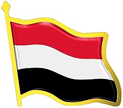 Yemen Flag Lapel Pin - Enamel Metal National Badge