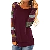 HARHAY 2025 Women's Cotton Knitted Long Sleeve Lightweight Tunic Sweatshirt Tops