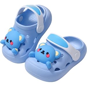 IWIHMIV Boys Girls Cartoon Slippers Summer Outdoor Soft Sole Athletic Water Sport Sandals for Toddler