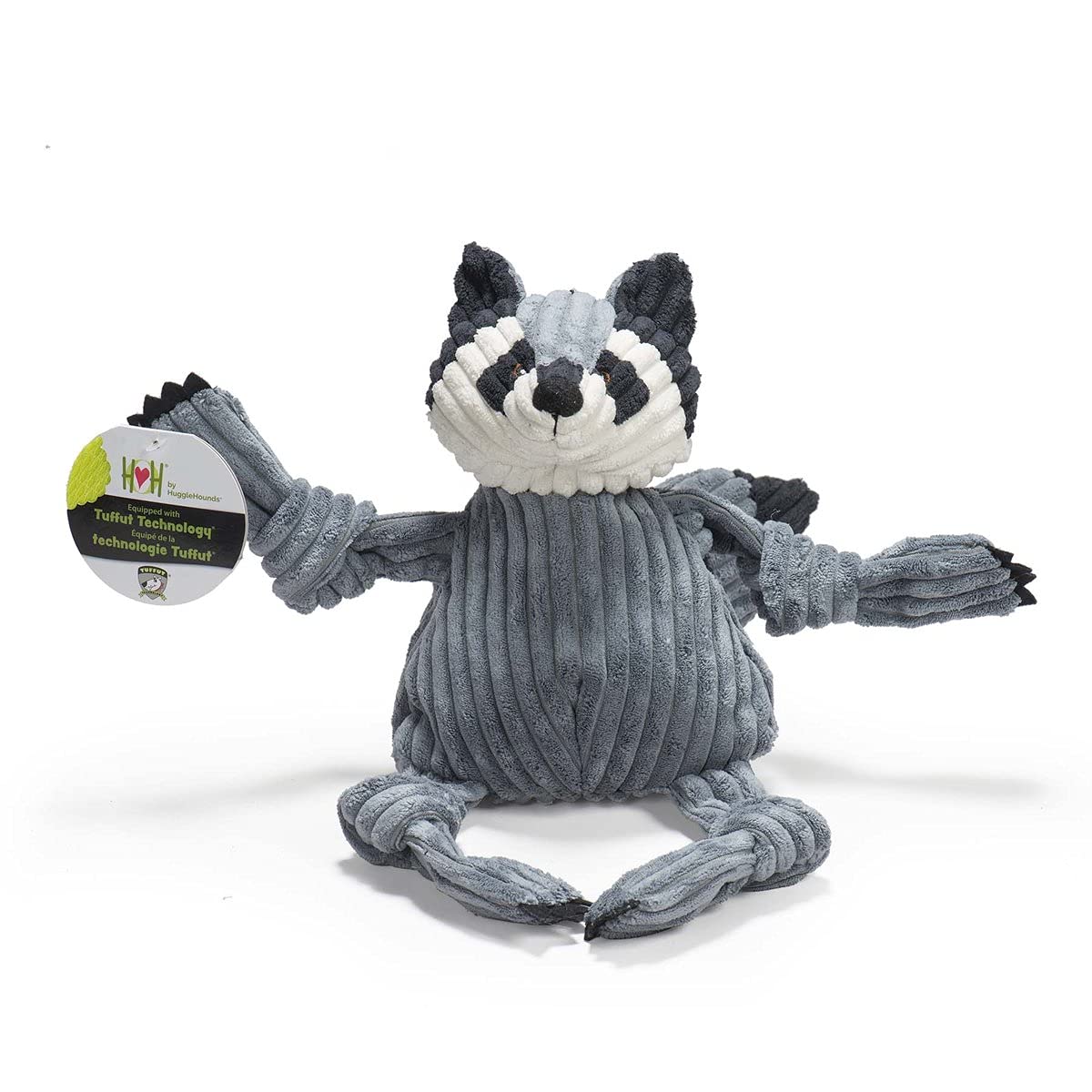 Huggle Hounds Raccoon Knottie with Tuffut Technology, Large