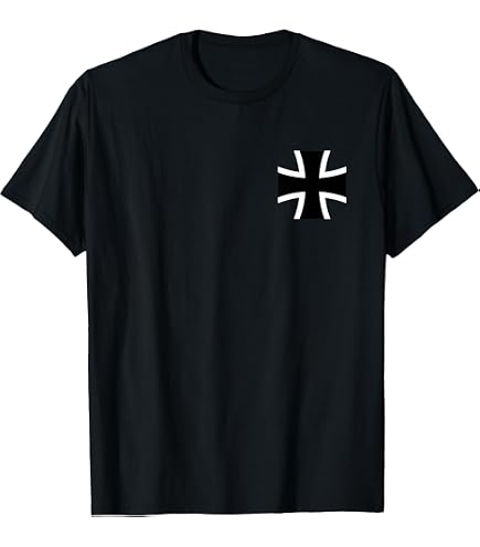 Amazon.com: German Iron Cross Front & Back Print T-Shirt