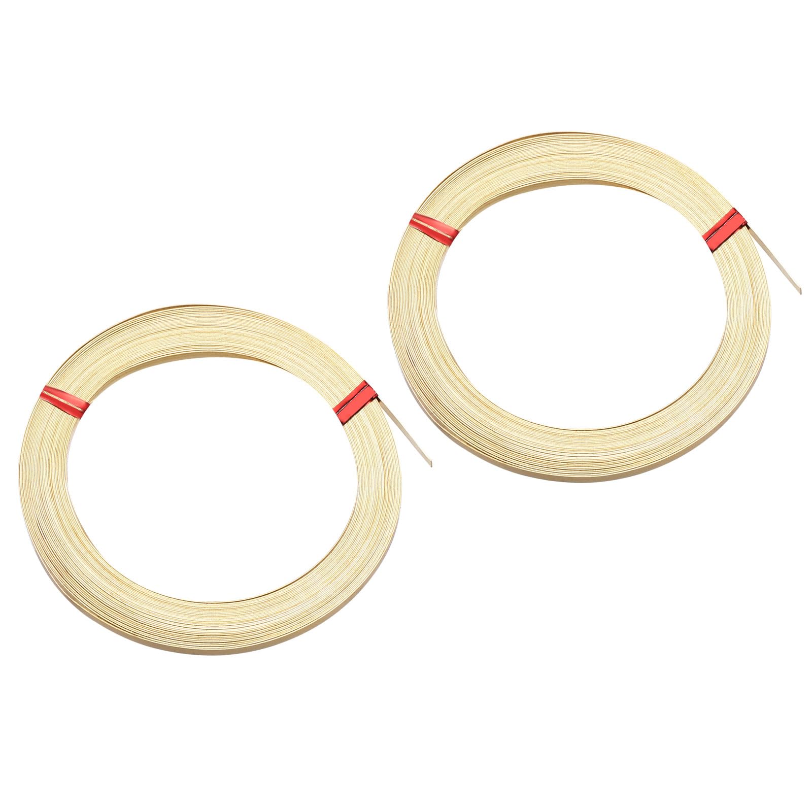 PATIKIL Flat Brass Wire, 2 Rolls 30Gauge/0.25x3mm 6m/19.69ft Bendable Flat Craft Wire for Jewelry DIY Making Earring Beading Garden Plants, Brass