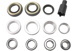 HLBTK 22993016 92230584 Rear Differential Bearing and Seal Repair Kit with Removal Tool Fits for Cadillac ATS V4/V6 2013-2019, Cadillac ATS V4/V6 2014-2019 Replaces# F-577158 LM50134R F-574658