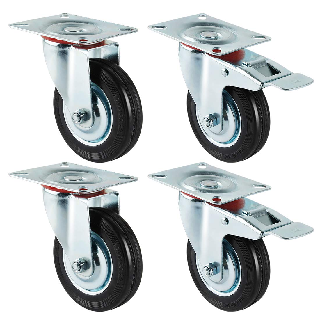 Buy Forever Speed 4 x 100mm Castors Heavy Duty Castors Wheels Swivel