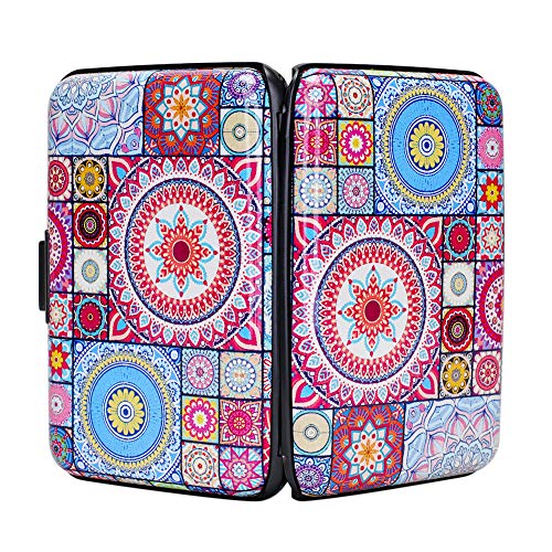 Elfish Mini RFID Aluminum Wallet Credit Cards Holder Metal ID Case for Men Women (Color 15)