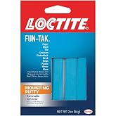 Loctite Fun-Tak Reusable Mounting Putty, Blue, 2 oz, 1 Pack | Reusable Blue Mounting Putty Tabs For Removable Hanging Of Posters, Photos &amp; Decorations Without Damaging Wall Surfaces