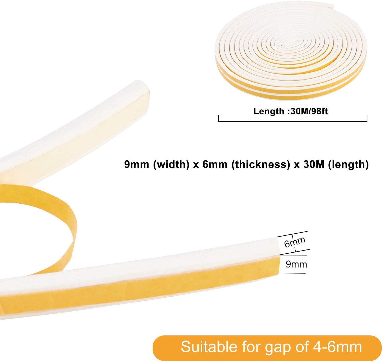 RATEL 30m/ 98.4ft Rubber Weather Strip - Image 3