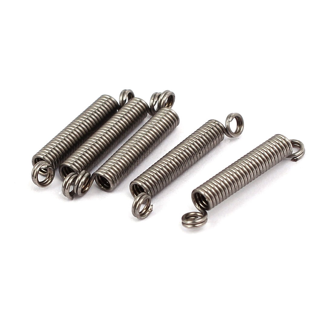 Sourcingmap 0.5mmx3mmx20mm 304 Stainless Steel Tension Springs Silver Tone 5pcs