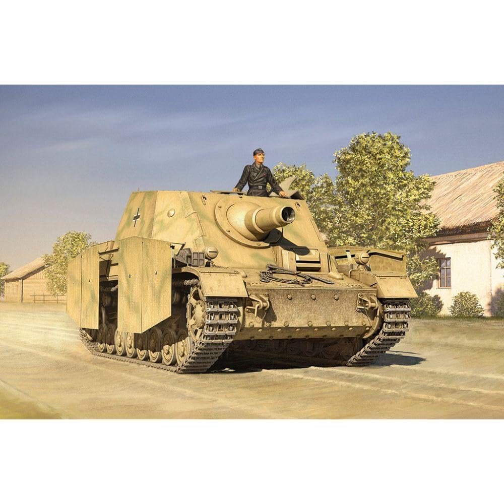 Hobbyboss 1:35 Scale German SturmPanzer IV earlySd Kfz166 Brummbar Model Kit (Grey)