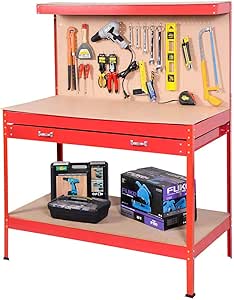 Henf Tool Banco de trabajo con cajones y gancho para herramientas