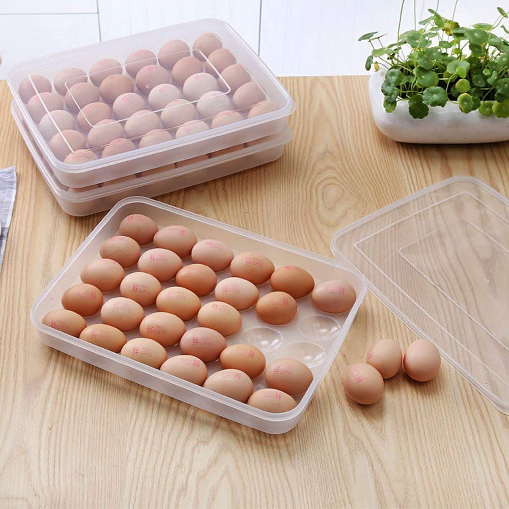 Buy FosCadit 24 Grids Clear Plastic Egg Container Storage Box Kitchen