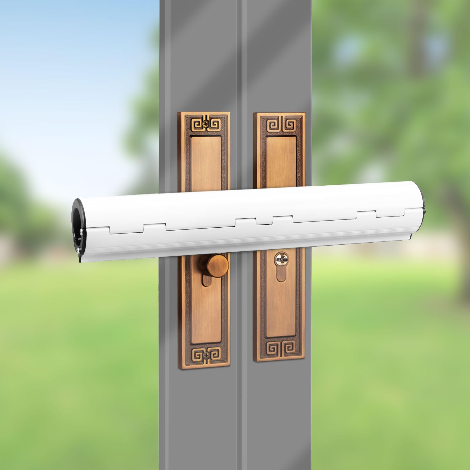 Patio Door Security Lock, High Security French Door Security Lock,Professional Patlock for Patio Doors,Door Safety Locks for French Conservatory Double Door Handle Lock,Visible Anti-Intruder Deterrent