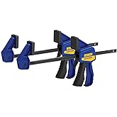 IRWIN QUICK-GRIP Bar Clamps for Woodworking, One-Handed, Micro, 4-1/4", 2 Pack (1964747)