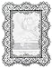 Malden International Designs 5369-46 Sabella Lace Metal Picture Frame, 4x6, Silver