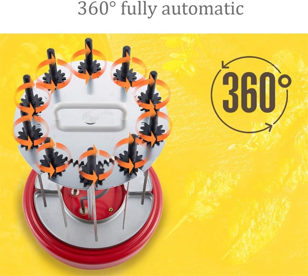 review NOLOGO 1350W Vertical Electric Grill, 360 ° Automatic Rotation Barbecue Smokeless Skewer, Built-in Oil Pan, Easy to Clean Suitable for Outdoor Travel, Family Gathering