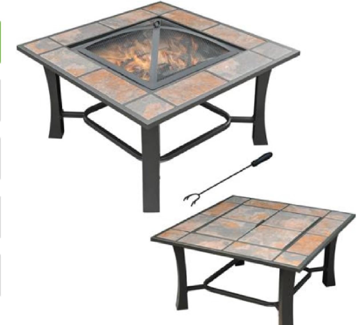 Amazon Com Outdoor Table Top Fire Pit Coffee Table W Free Cover