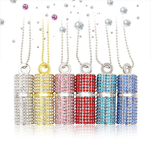 image for Techkey USB Flash Drive,Bling Rhinestone Diamond Crystal Glitter Lipst