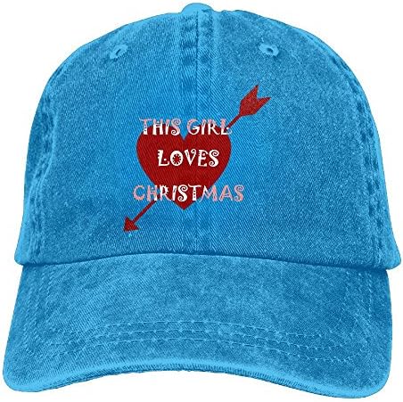 MISSNA Unisex This Girl Loves Christmas Cotton Baseball Cap Vintage Snap Cap Hats Adjustable